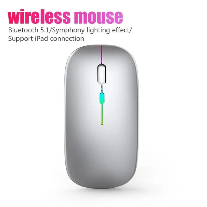 Wireless Mouse RGB Rechargeable Bluetooth Mice Wireless Computer