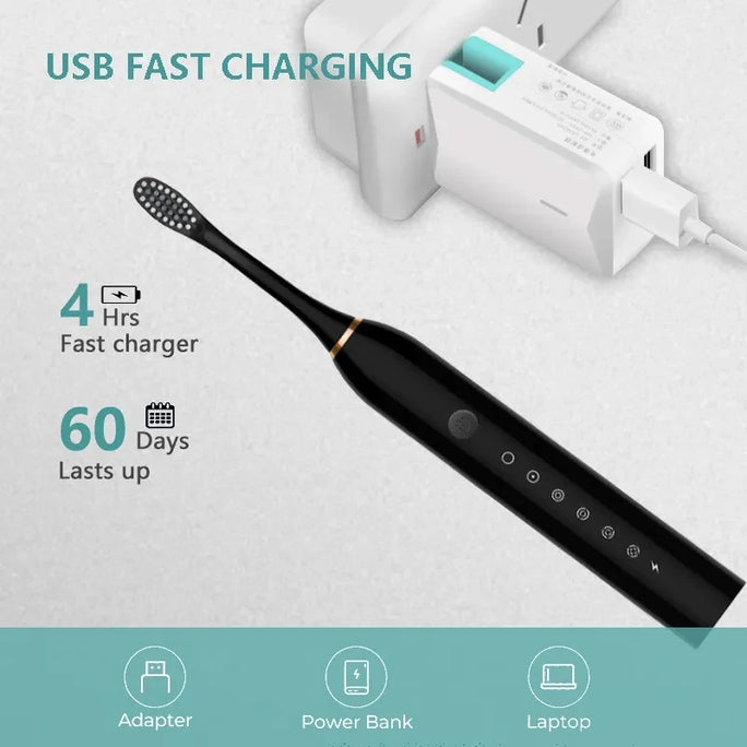 Sonic Electric Toothbrush Adult Smart Timing Tooth
