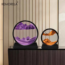7/12 Inch 3D Moving Sand Art Picture Round Glass