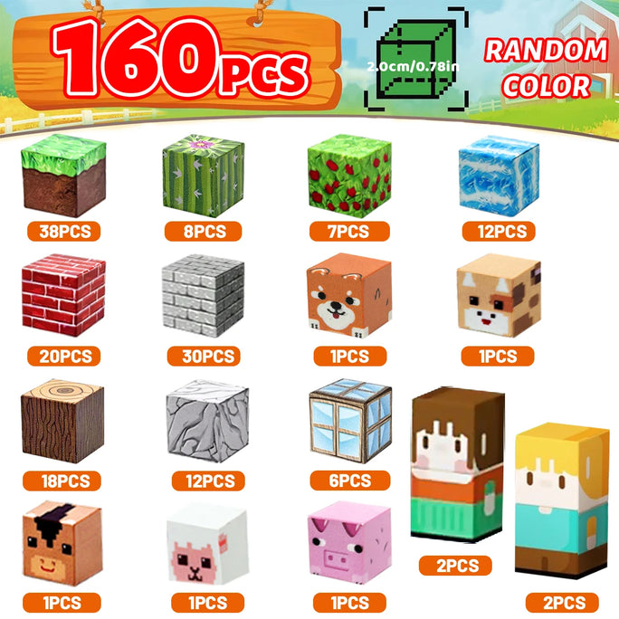 Magnetic Building Blocks Mine World Magnet Cube