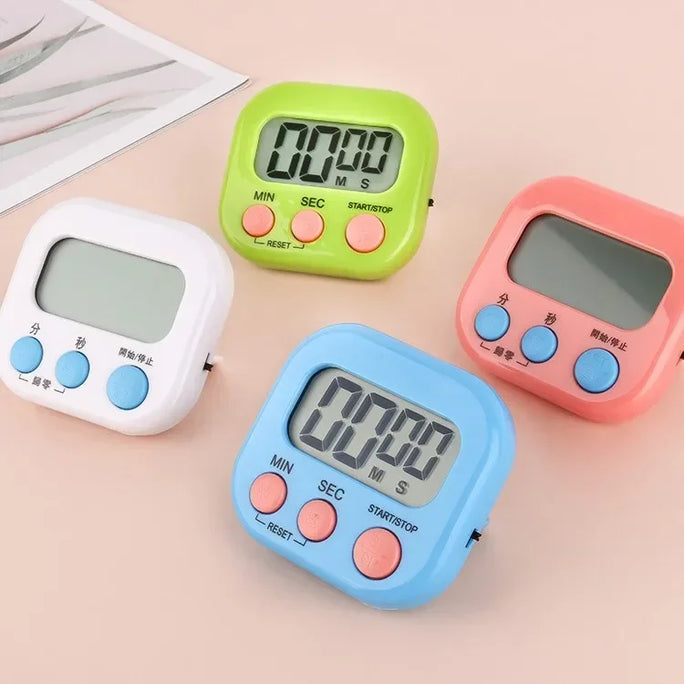 Electronic Kitchen Timer with Magnetic Back -LCD