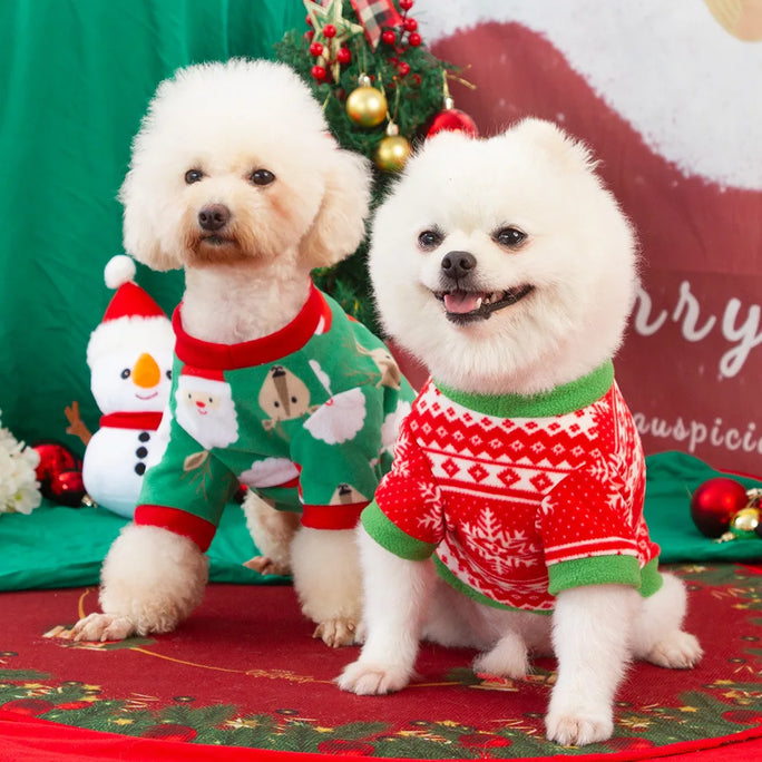 Dog Sweater Winter Warm Christmas Clothes for Small