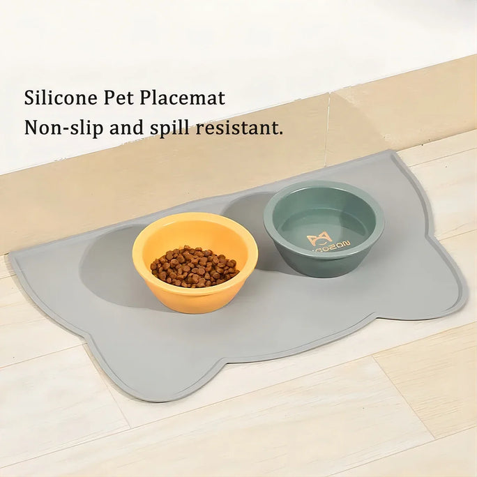 Pet silicone food mat waterproof, anti-slip