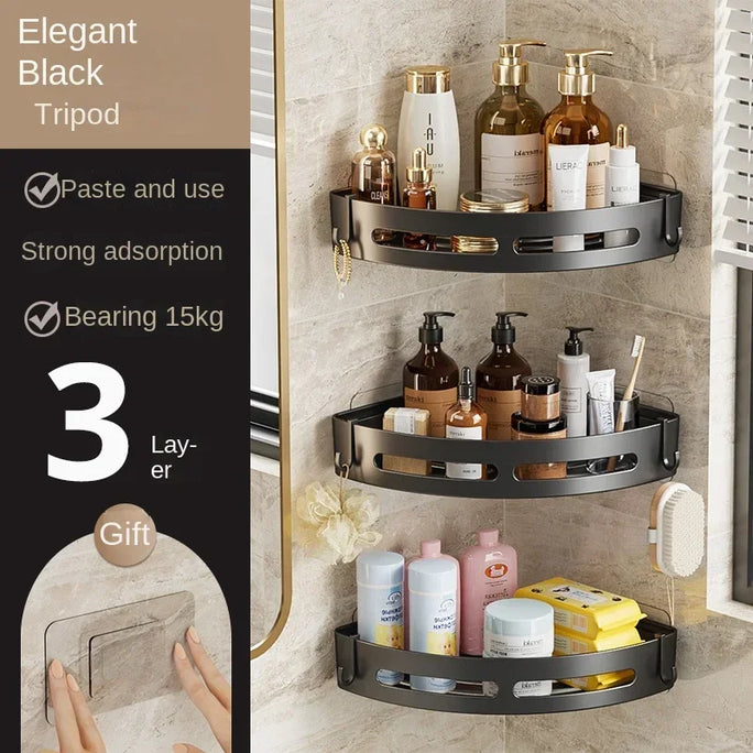 Bathroom Shelves Organizer No Punching Required Kitchen