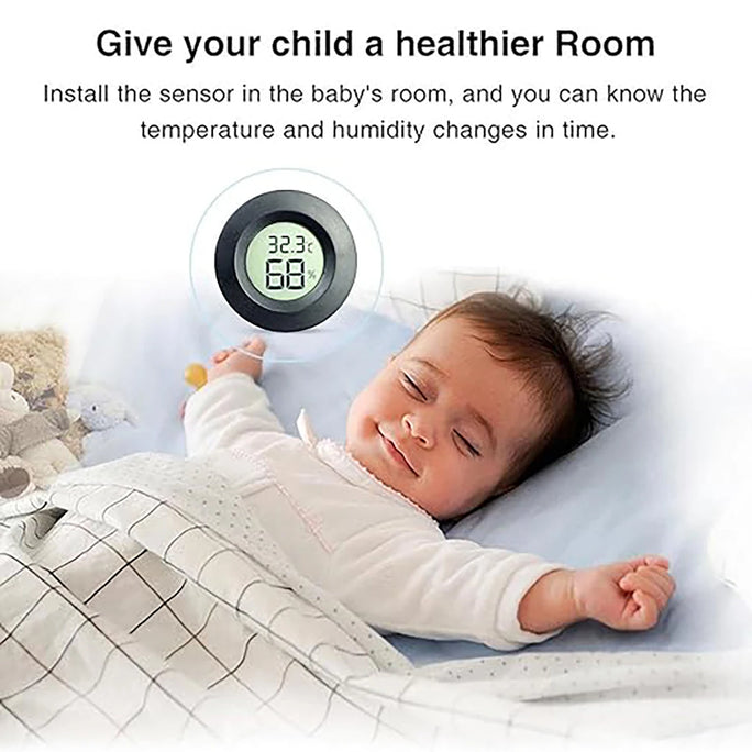 1pc Mini LCD Digital Thermometer & Hygrometer -50°C to +70°C