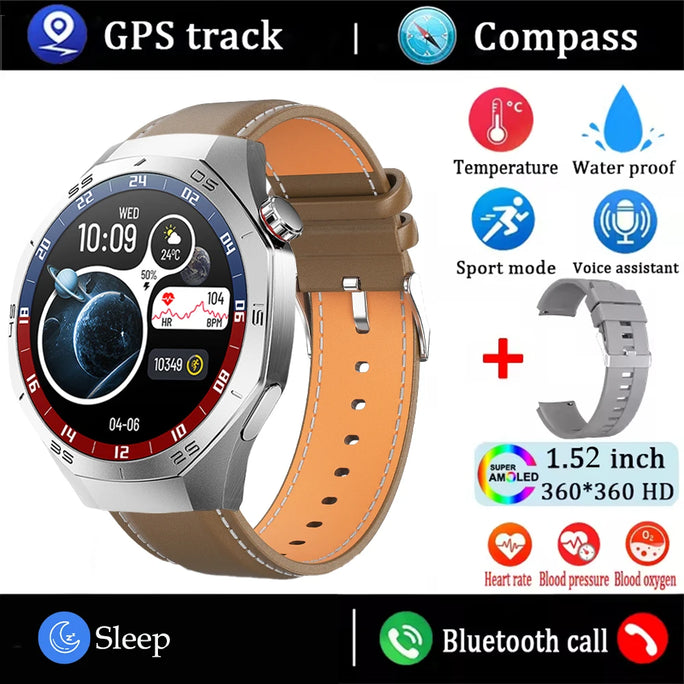 2025 New For Huawei GT5 Pro Smart Watch Men AMOLED Screen GPS