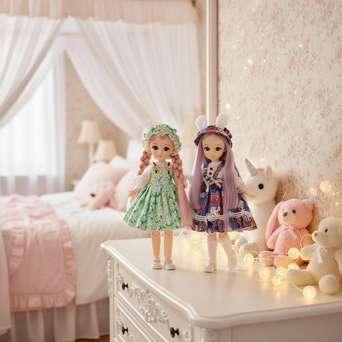 30cm Bjd Dolls Princess Full Set 1/6 Anime Bjd With Clothes 23 Joint