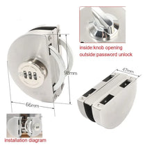 Frameless Glass Door Lock Single/double