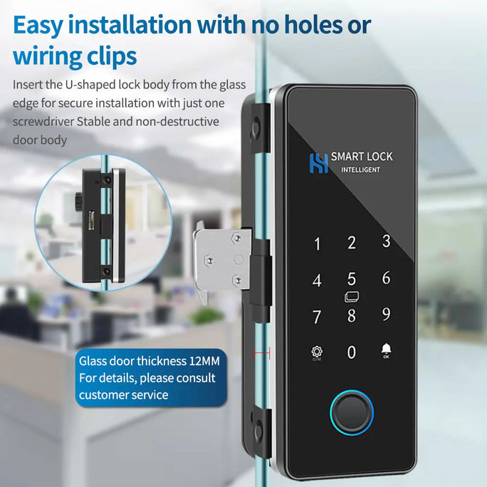 Smart Door Lock For Wooden Sliding Glass Door
