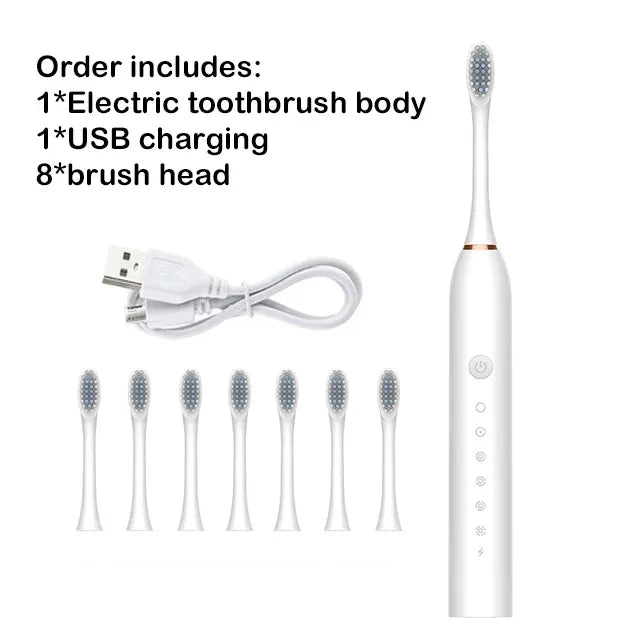 Sonic Electric Toothbrush Adult Smart Timing Tooth