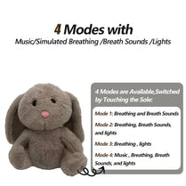 4 Modes Baby Breathing Soothing Elephant Plush Doll Toy Sleeping