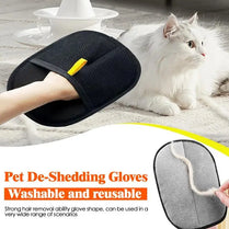 New Pet Grooming Gloves with Static Dusting Brush for Dog Cat