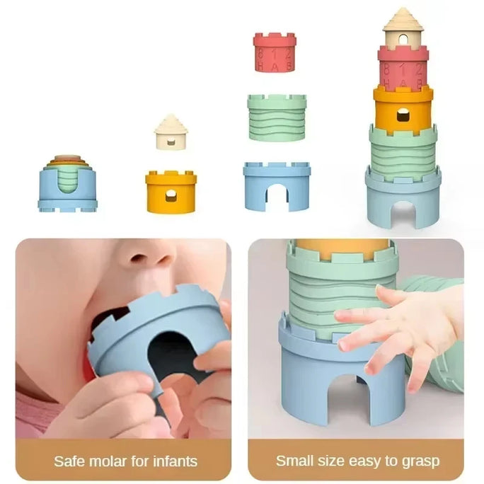 Baby Stacking Cups Montessori Bath Toy for