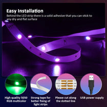LED Strip Light RGB 5050 5V 3-Key Control Color Changing Light Strip