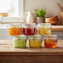 4oz Small Airtight Glass Jars Food Storage Jar Round - Mini Storage