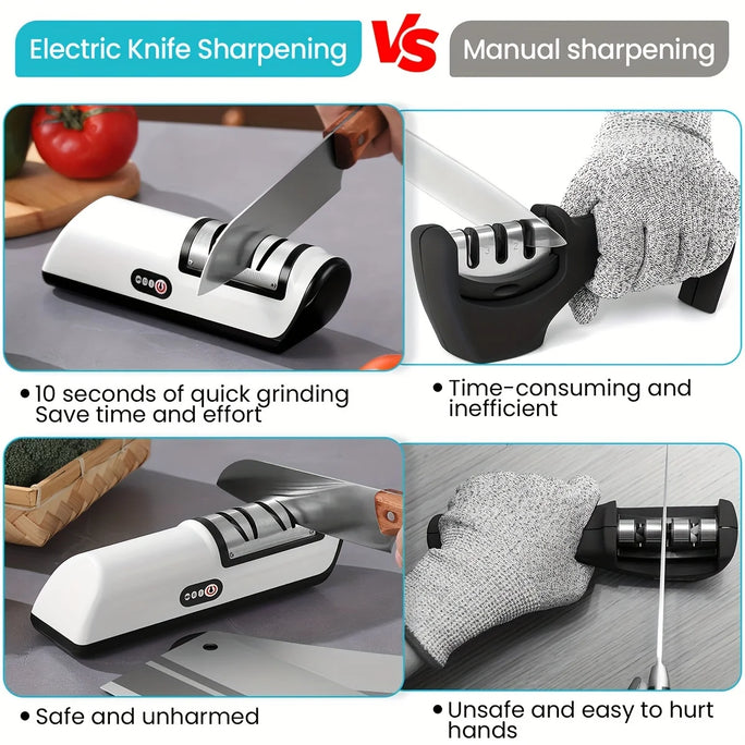 Kitchen Electric Knife Sharpener Multifunctional Automatic Professional