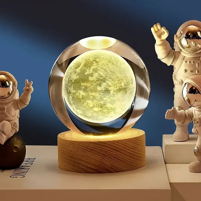 3D Crystal Ball Led Night Light Christmas Creative Gift Holiday Planet Crystal Ball