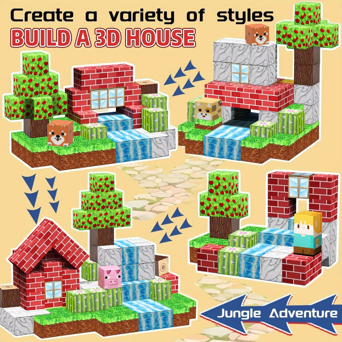Magnetic Building Blocks Mine World Magnet Cube