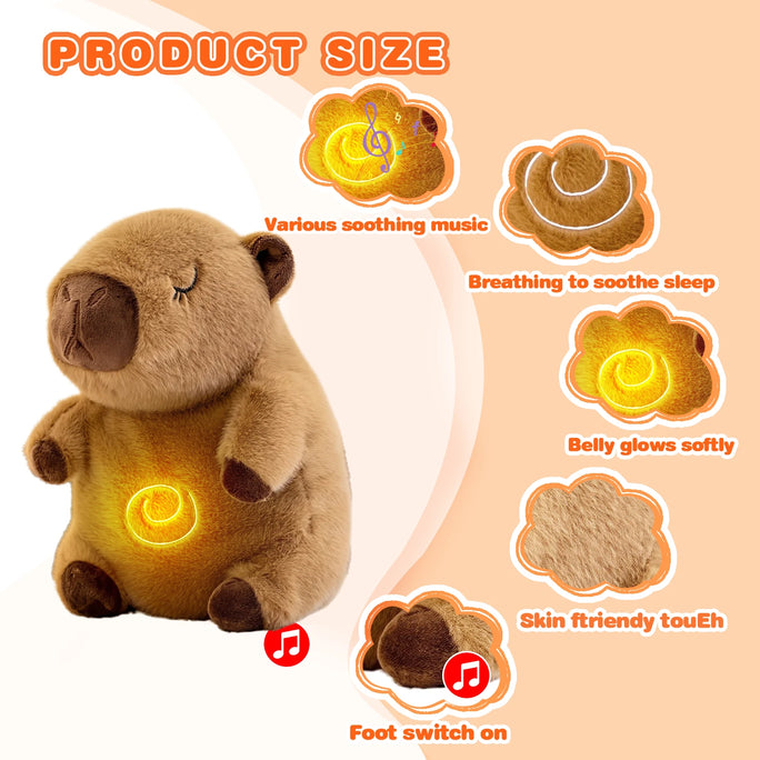 Breathing Baby Capybara Plush Doll Toys for Kids