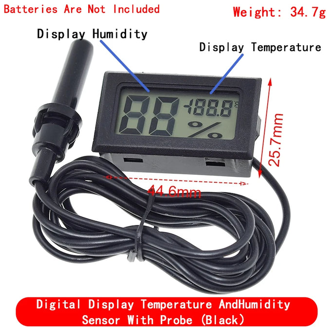 Mini LCD digital thermometer used for freezer temperature