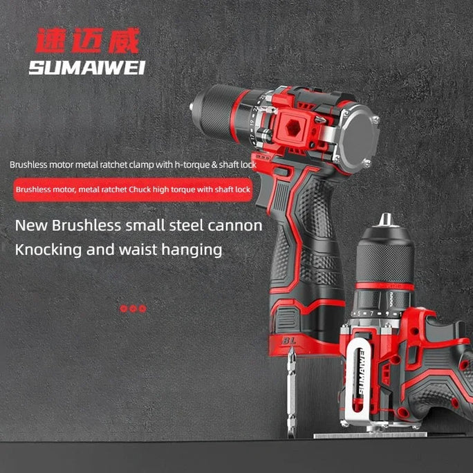Brushless Electric Drill Tapping Cordless Impact Drill Metal