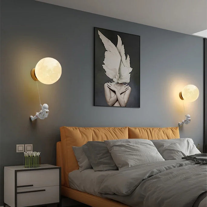Moon LED Wall Lamp Children's Room Wall Light