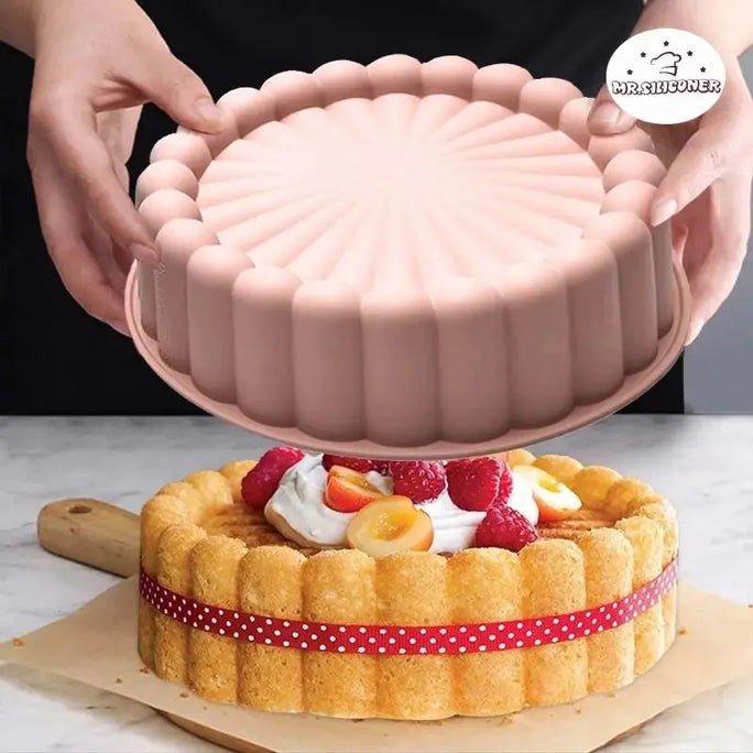 Silicone Sunflower Silhouette Cake Mold Round Diy Baking Molds Multi