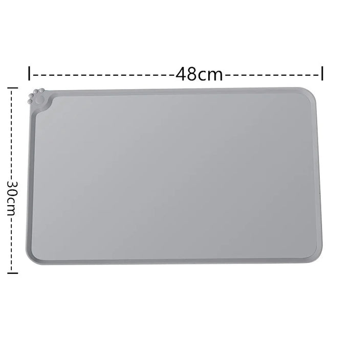 Dog Cat Bowl Food Mat with High Lips Silicone