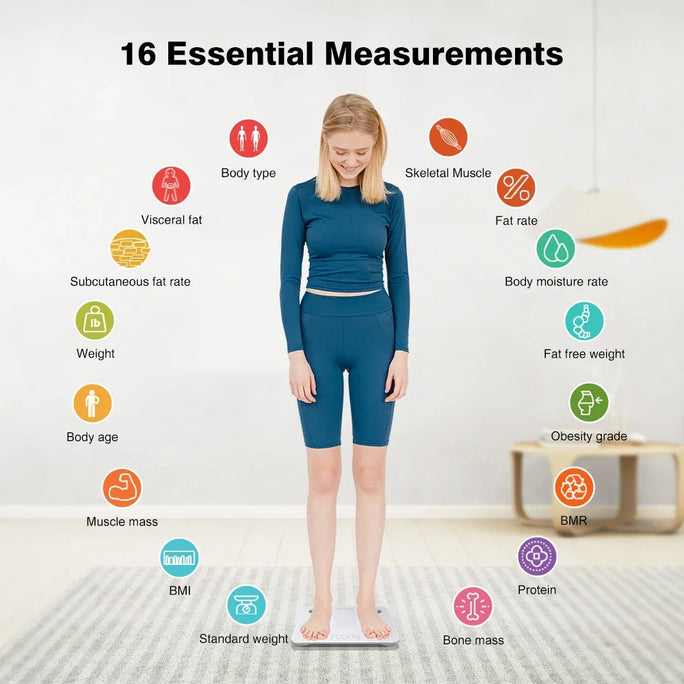 INSMART Bathroom Scale Bluetooth Smart Wireless Digital Body Weight