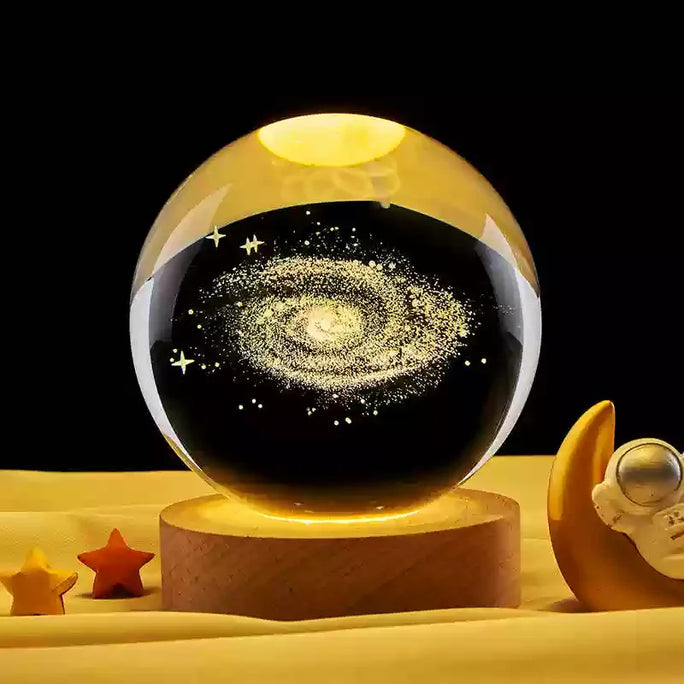LED Night Light Galaxy Crystal Ball Table