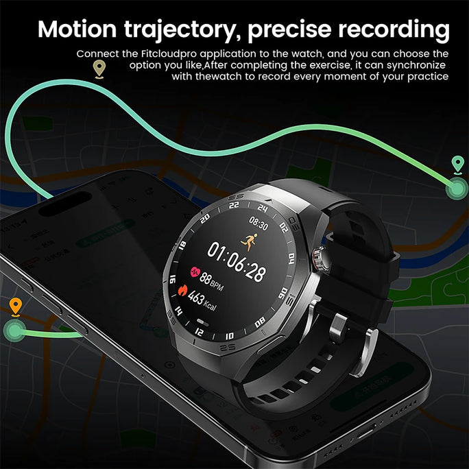2025 New For Huawei GT5 Pro Smart Watch Men AMOLED Screen GPS