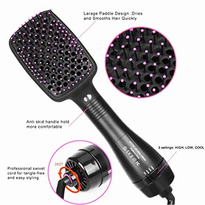Hair Dryer Hot Air Brush Styler and Volumizer Hair Straightener Curler