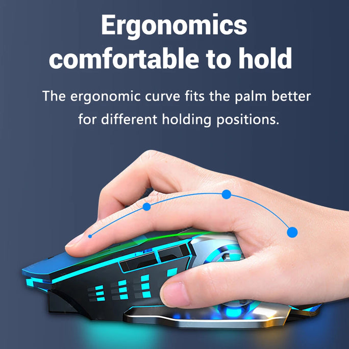 Rechargeable Wireless Mouse Gaming Computer Silent Bluetooth