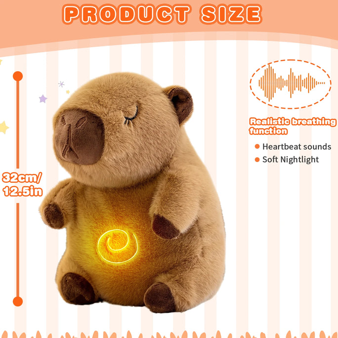 Breathing Baby Capybara Plush Doll Toys for Kids