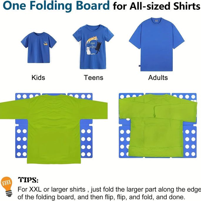 Plastic Clothes Folding Board Easy and Fast Kids Laundry Folder