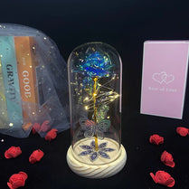 Galaxy Glass Rose Flower, Forever Eternal Crystal