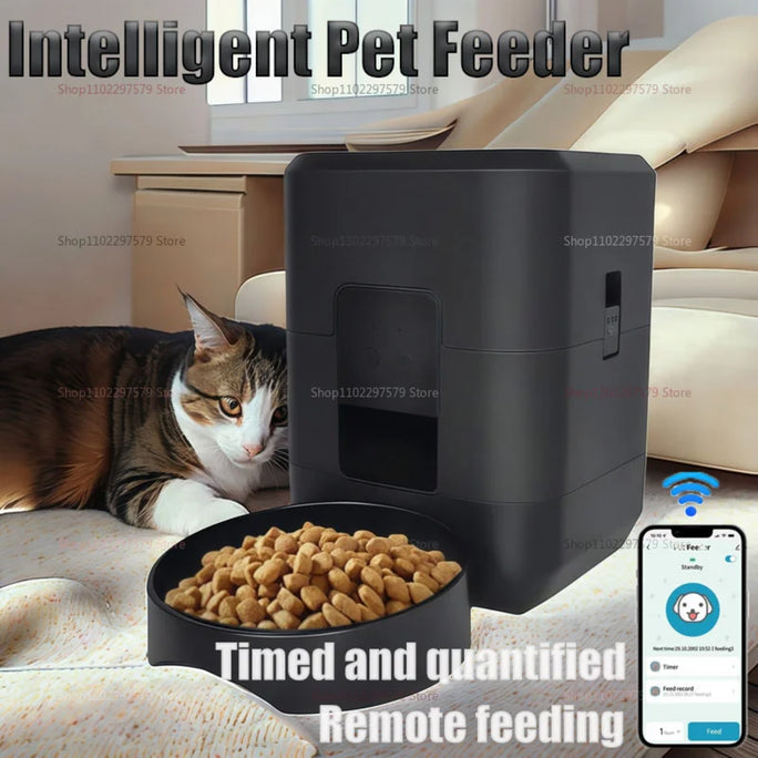 Smart Pet Feeder 2L Automatic Wifi Enabled Dry Food Dispenser for Cat