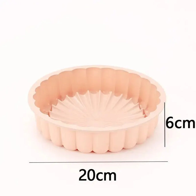 Silicone Sunflower Silhouette Cake Mold Round Diy Baking Molds Multi