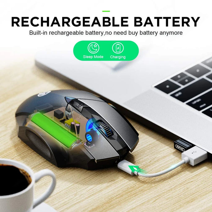 Bluetooth Rechargeable Wireless or 2.4G PM6 Wireless Mouse