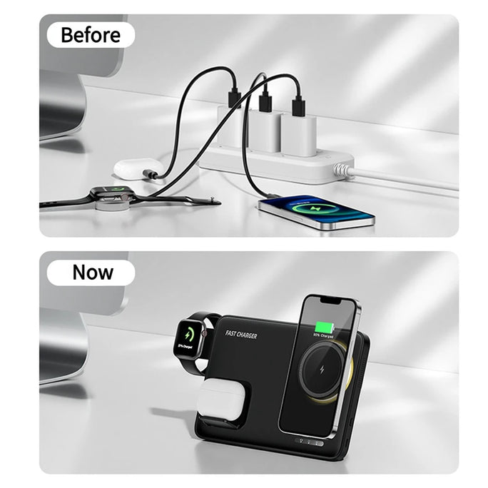 Qi2 15W 3-in-1 Foldable Magnetic Wireless Charger