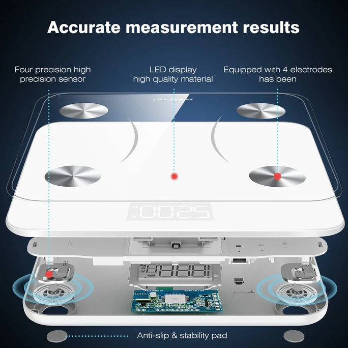 INSMART Bathroom Scale Bluetooth Smart Wireless Digital Body Weight