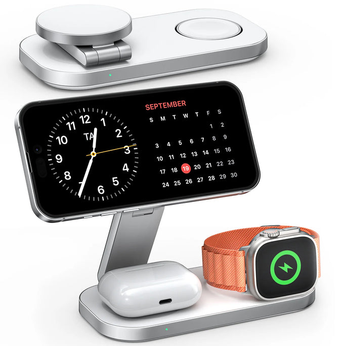 Qi2 15W 3-in-1 Foldable Magnetic Wireless Charger