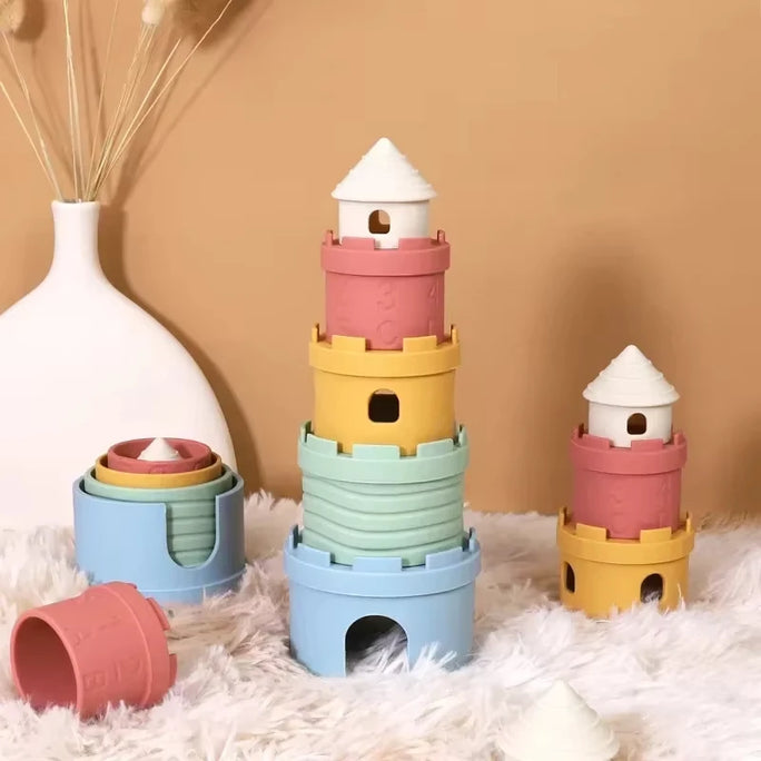 Baby Stacking Cups Montessori Bath Toy for