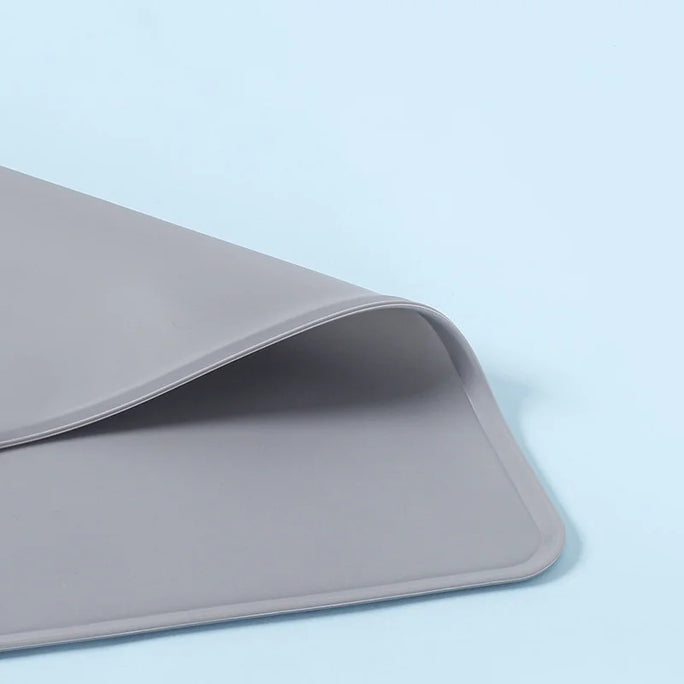 Dog Cat Bowl Food Mat with High Lips Silicone