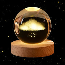 3D Crystal Ball Led Night Light Christmas Creative Gift Holiday Planet Crystal Ball