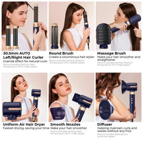 Hot Sales 7 In 1 Hair Dryer Brush Brushless High Speed Hair Dryer