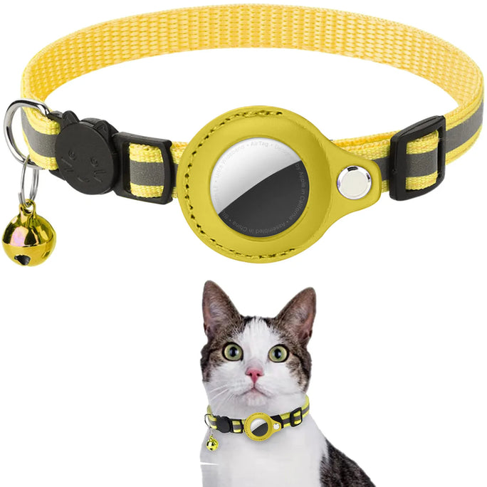 Cat AirTag Holder Collar Breakaway Reflective Strips