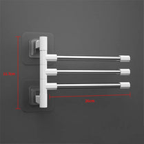 No-Drill Rotatable Towel Rack Bathroom Wall