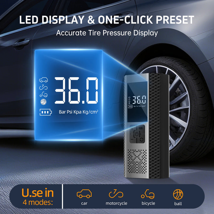 Wireless Car Air Pump 150PSI Electric Tire Inflator