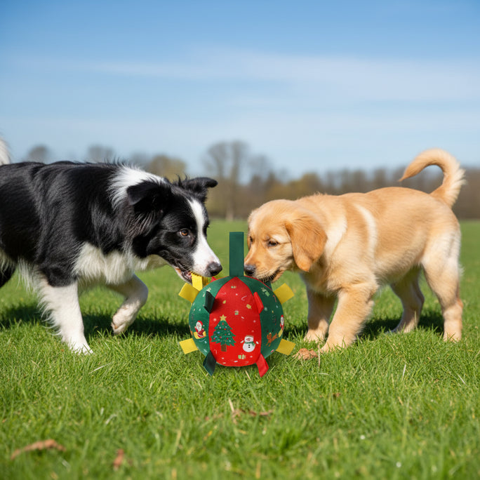 Dog Toy Ball with Bell Sound for Interactive Play, Relieves Pet